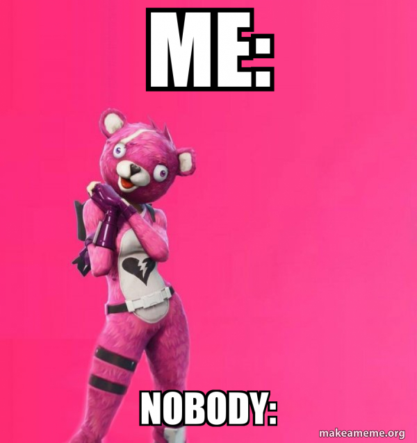 Creepy Bear Fortnite meme