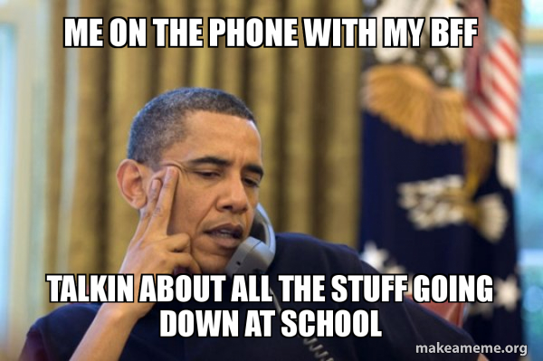 Obama Ordering a Pizza (on the phone) meme