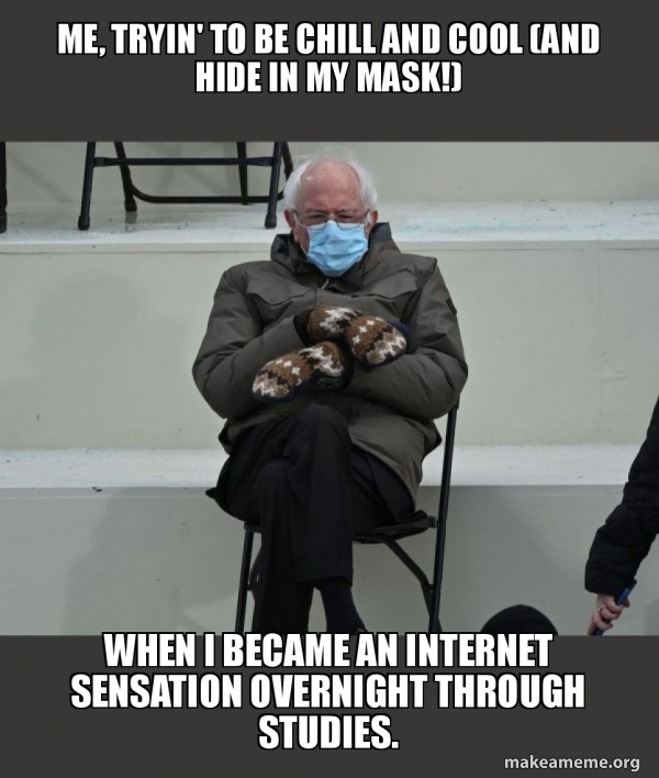 Bernie Sanders at the Inauguration meme