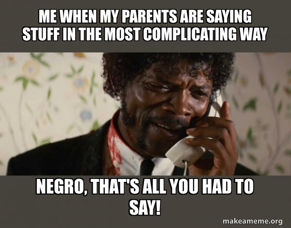 Shit Negro - Pulp Fiction meme