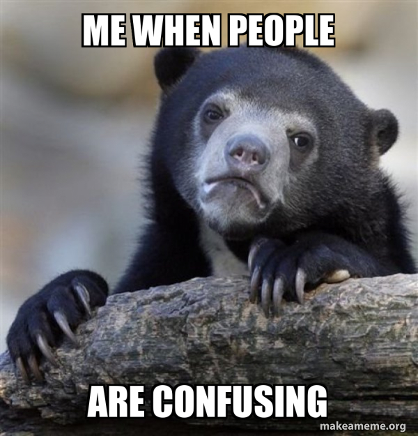 Confession Bear meme