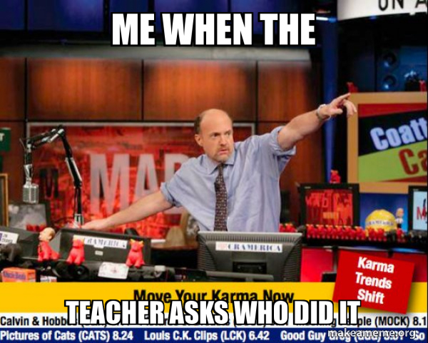 Mad Karma with Jim Cramer meme