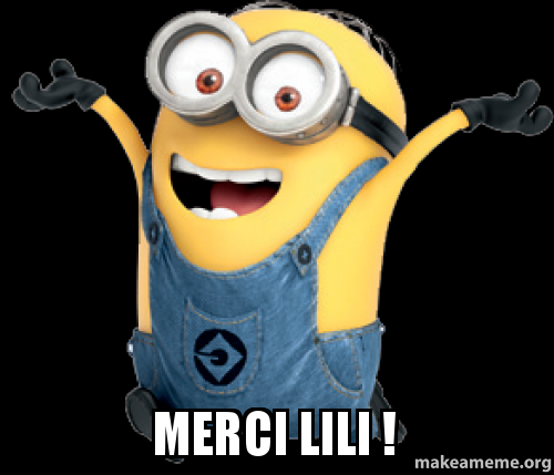 Merci Lili ! - merci olivia renoux minion | Make a Meme