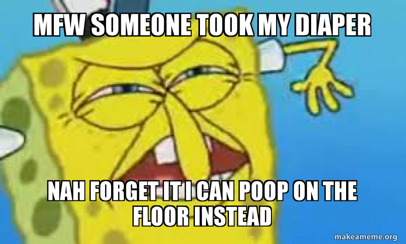 Mfw Someone Took My Diaper Nah Forget It I Can Poop On The Floor