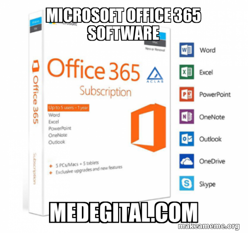 Microsoft Office 365 Software medegital.com Meme Generator