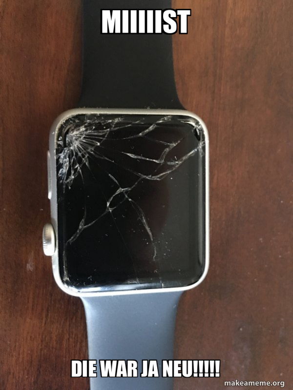 Broken Apple Watch meme