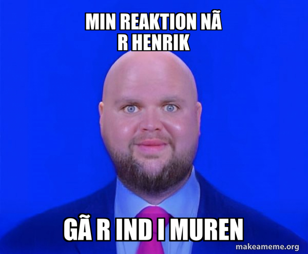 Meme Ril Min Min reaktion når Henrik går ind i muren - Bald J.D. Vance Meme Generator