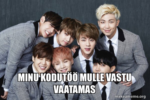 K-Pop Band BTS (Bangtan Boys) meme