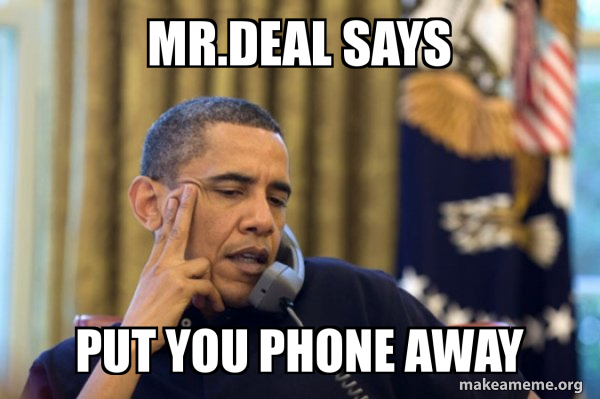 Obama Ordering a Pizza (on the phone) meme