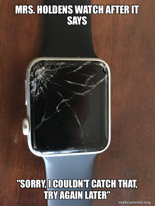 Broken Apple Watch meme