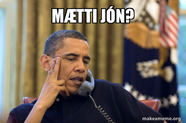 Obama Ordering a Pizza (on the phone) meme
