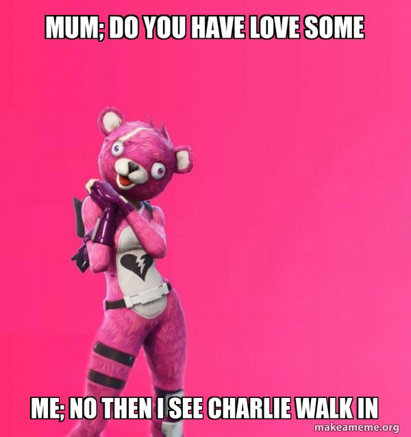Creepy Bear Fortnite meme