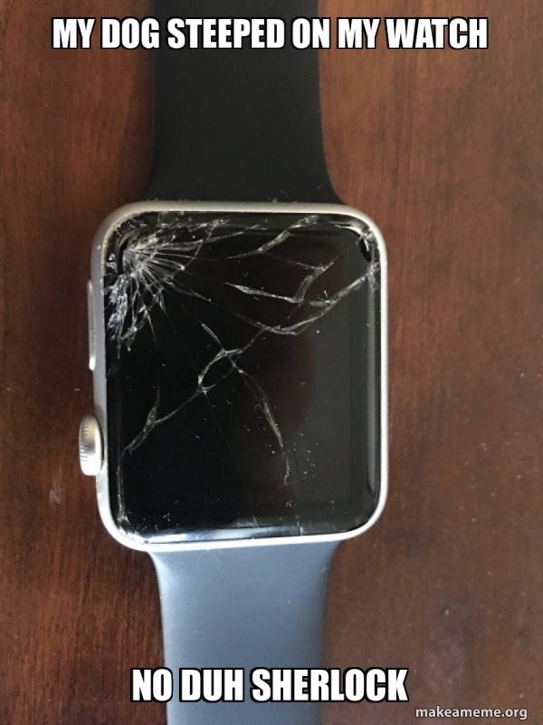 Broken Apple Watch meme