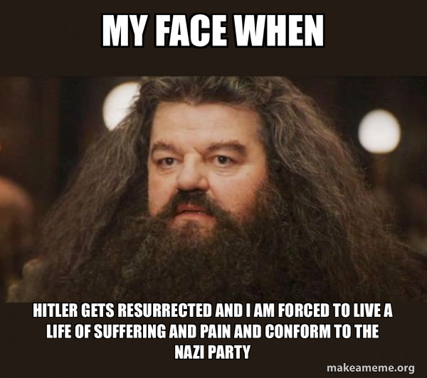 Hitler Ressurected My face when Hitler gets resurrected and i am forced to live a life of ...