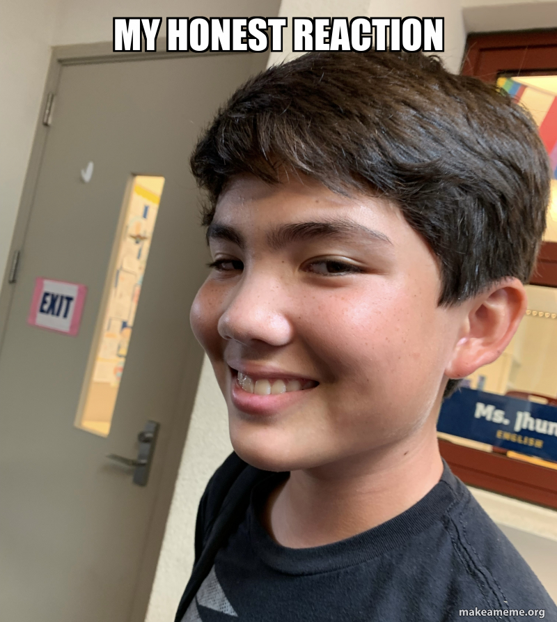 My honest reaction Meme Generator