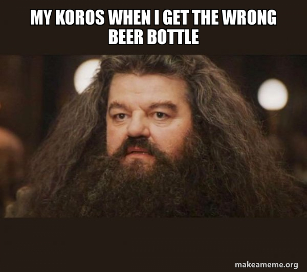 My Koros When I Get The Wrong Beer Bottle Hagrid I Should Not Have Said That Make A Meme