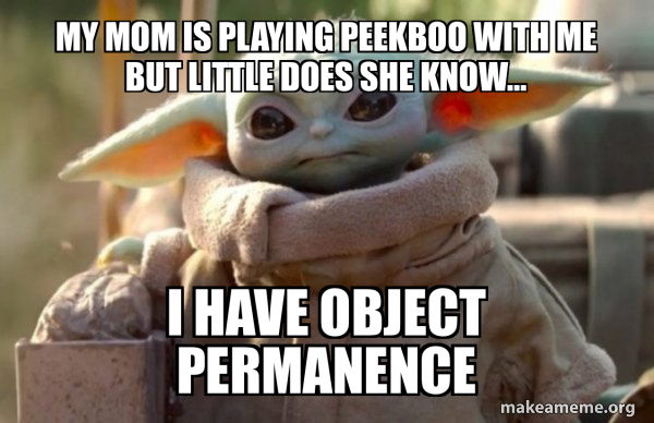 Baby Yoda looking at you meme