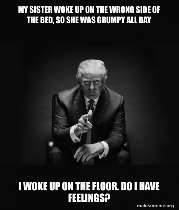 Trump Sitting In Chair - I Am In Their Way meme