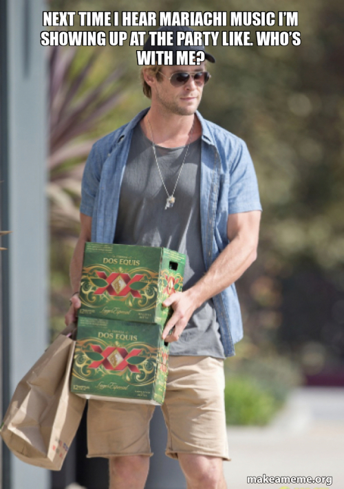 Next time i hear mariachi music i’m showing up at the party like. Who’s