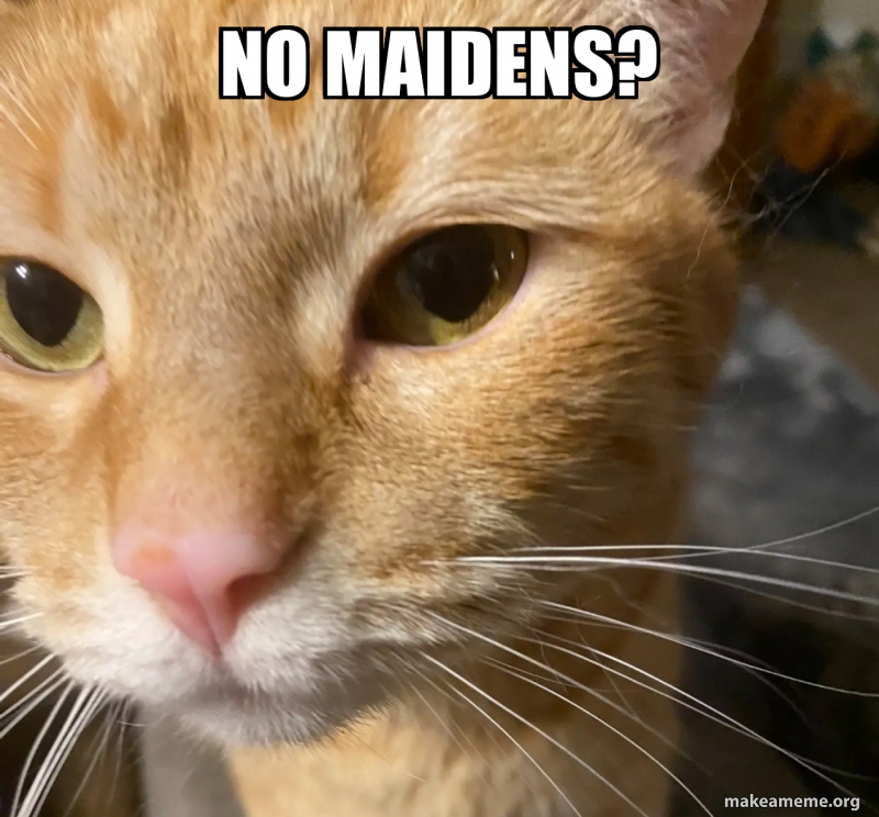 No maidens? Meme Generator
