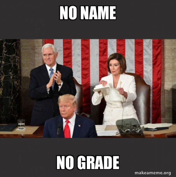 Nancy Pelosi ripping Trump's speech up meme