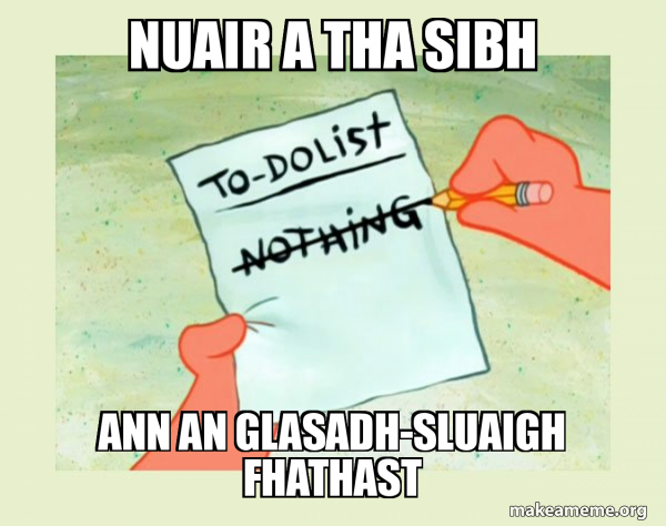 To Do List - Nothing meme