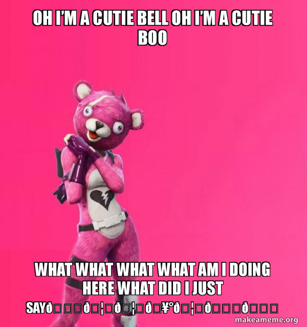 Creepy Bear Fortnite meme