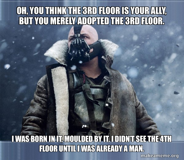 Bane (born into it, molded by it) meme