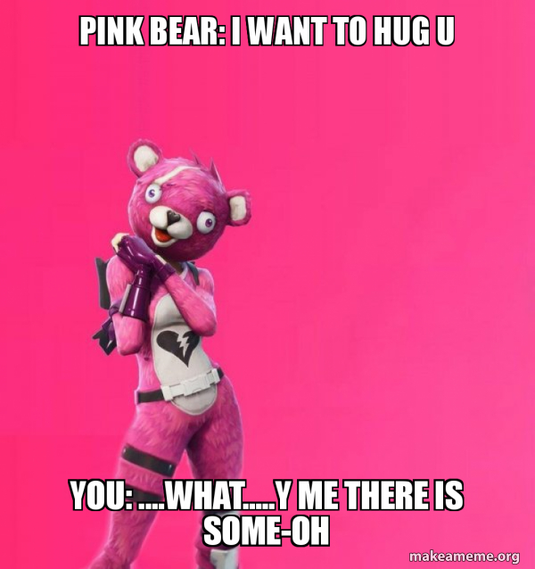 Creepy Bear Fortnite meme