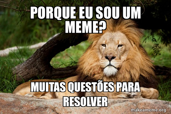 Contemplative Lion meme