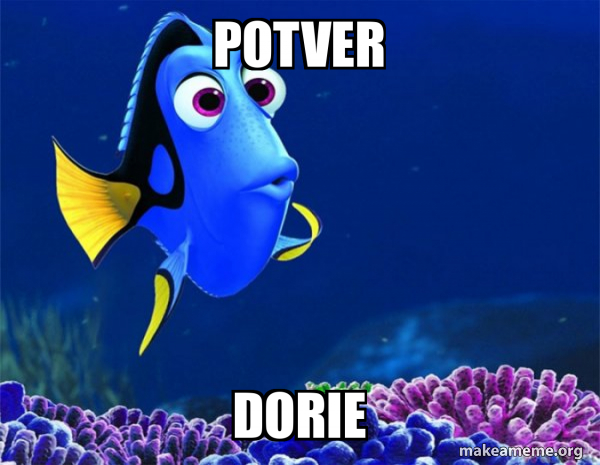 Dory from Nemo  (5 second memory) meme