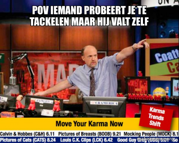 Mad Karma with Jim Cramer meme