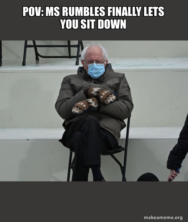 Ms Rumbles POV: ms rumbles finally lets you sit down - Bernie Sanders at the ...