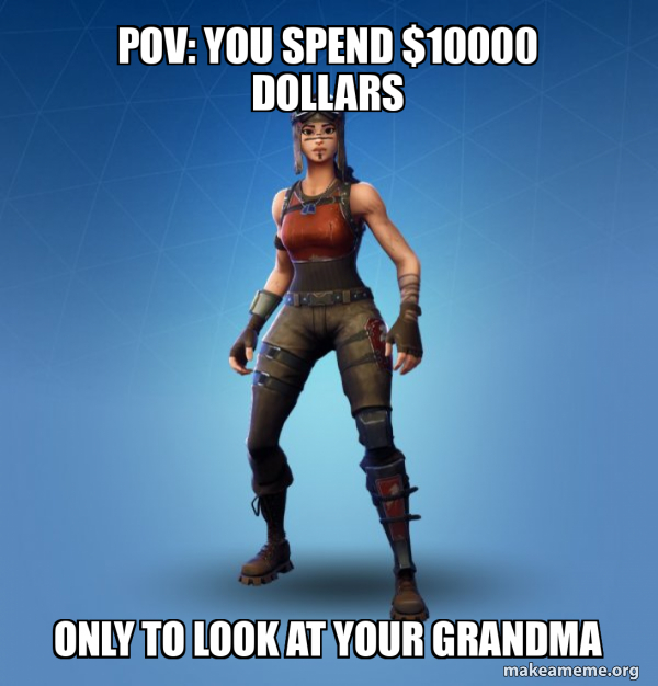 Renegade Raider Fortnite Skin meme