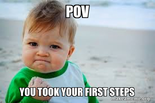 POV You took your first steps - Waiting Skeleton Meme Generator