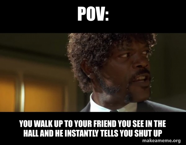 Samuel L Jackson from Pulp Fiction meme