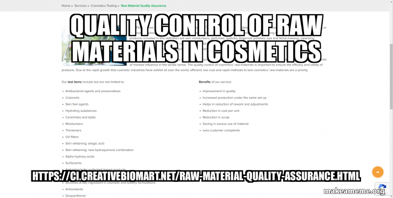 quality control of raw materials in cosmetics https://ci ...