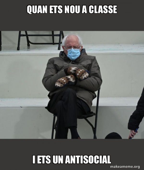 Bernie Sanders at the Inauguration meme