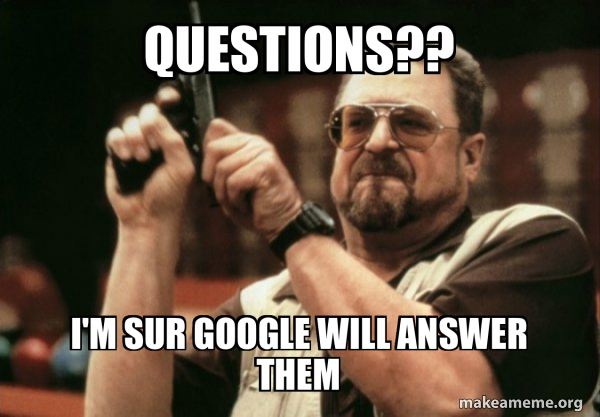 questions?? I'm sur google will answer them - Am I the only one Meme ...