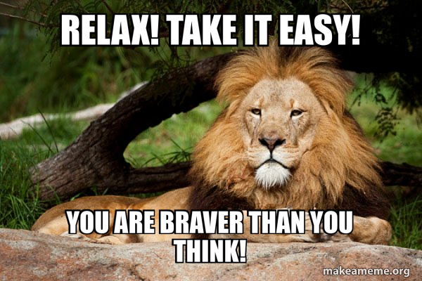 Contemplative Lion meme