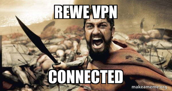 REwe VPN connected - The 300 Meme Generator