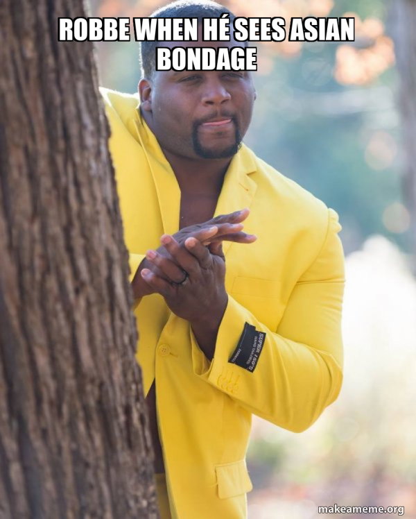 Robbe when hé sees asian bondage Anthony Adams in Yellow Suit Rubbing