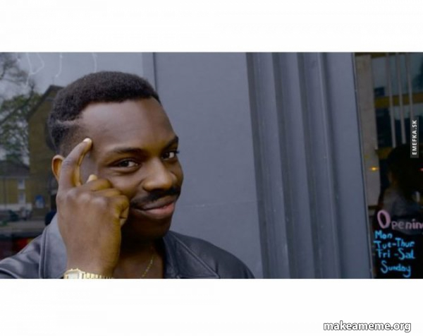 Roll Safe Black Guy Pointing at His Head meme