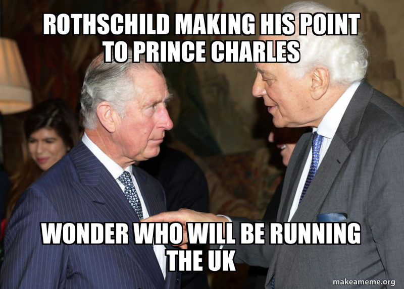 Rothschild making his point to Prince Charles Wonder who will be