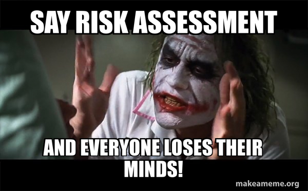 Say Risk Assessment and everyone loses their minds! - Everyone Loses ...