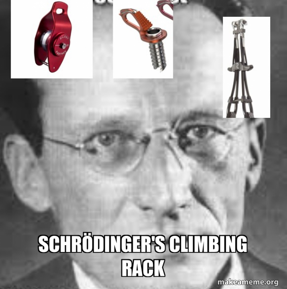 Schrödinger's Climbing Rack Meme Generator