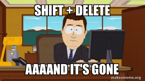 aaaand its gone meme