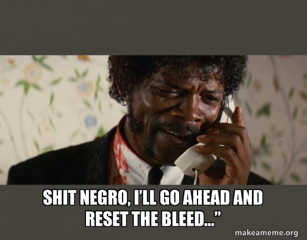 Shit Negro - Pulp Fiction meme