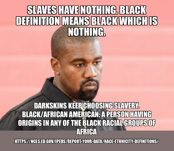 Slaves Have Nothing Black Definition Means Black Which Is Nothing