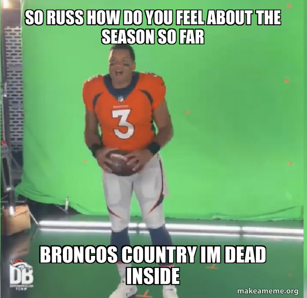 So russ how do you feel about the season so far Broncos country im dead ...